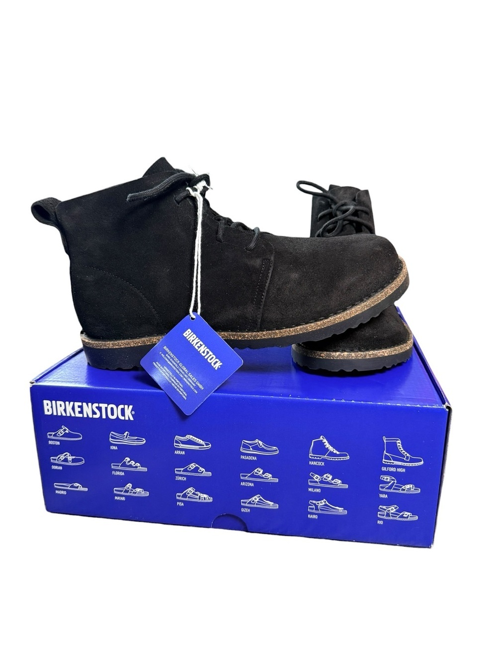NIB Birkenstock Uppsala Chukka Black Suede Boots 41 - Picture 5 of 13